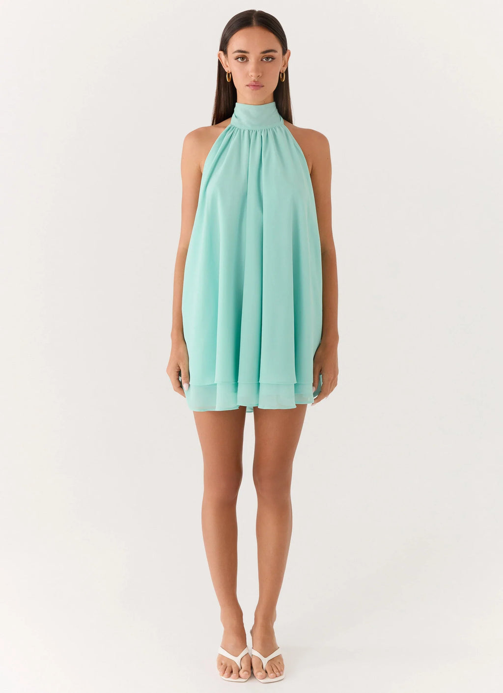 Lyrah Halter Mini Dress - Mint