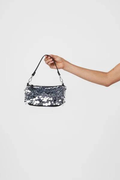 Soft Launch Halter Sequin Mini Dress Blue