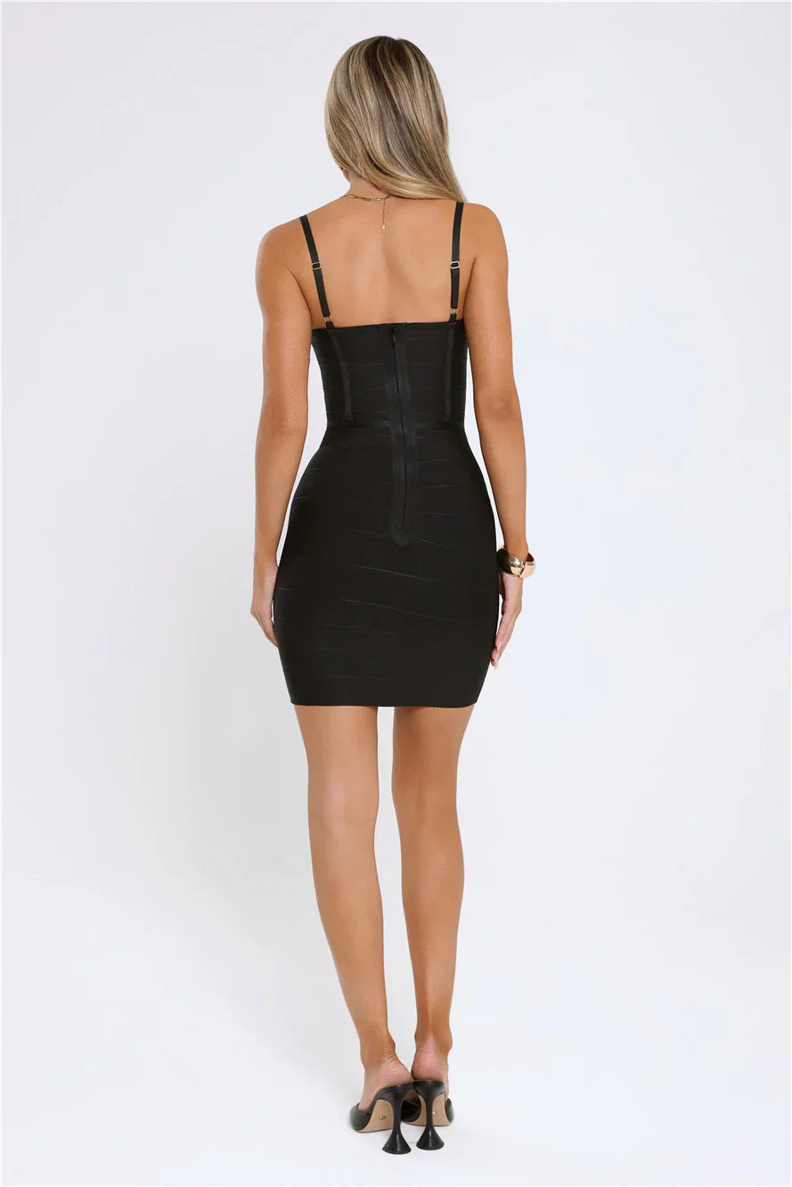 Iconic Edge Bandage Mini Dress Black
