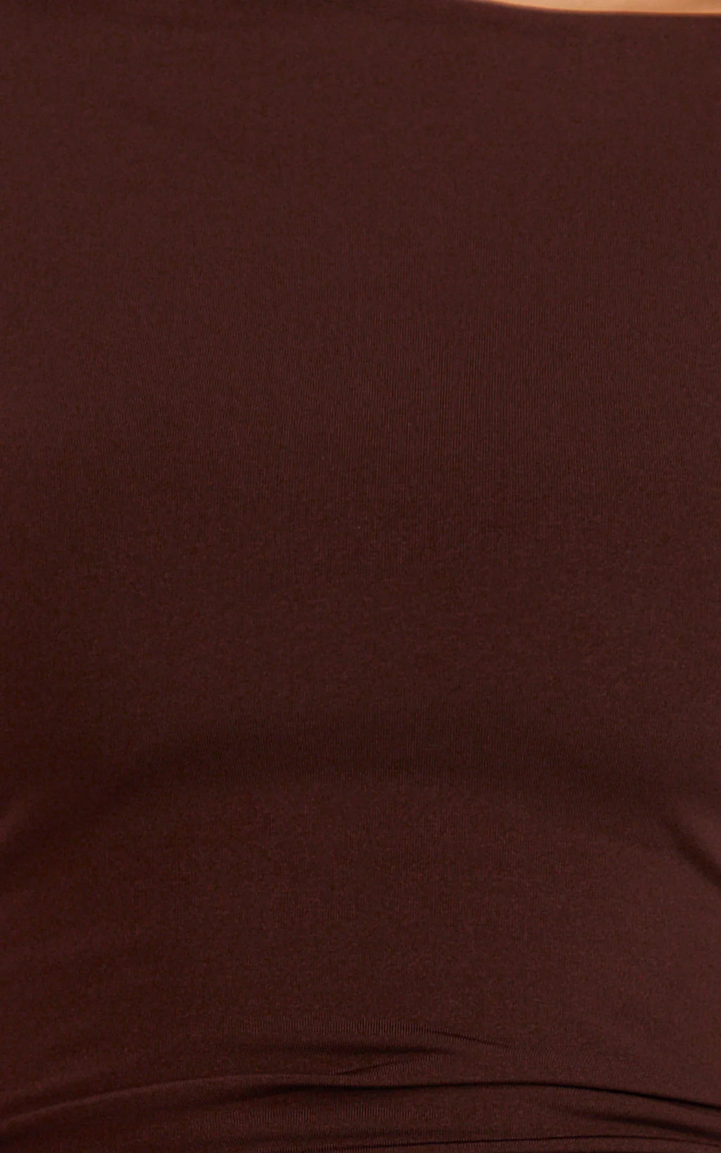 Primrose Mini Dress - Slash Neck Long Sleeve A Line Dress in Chocolate