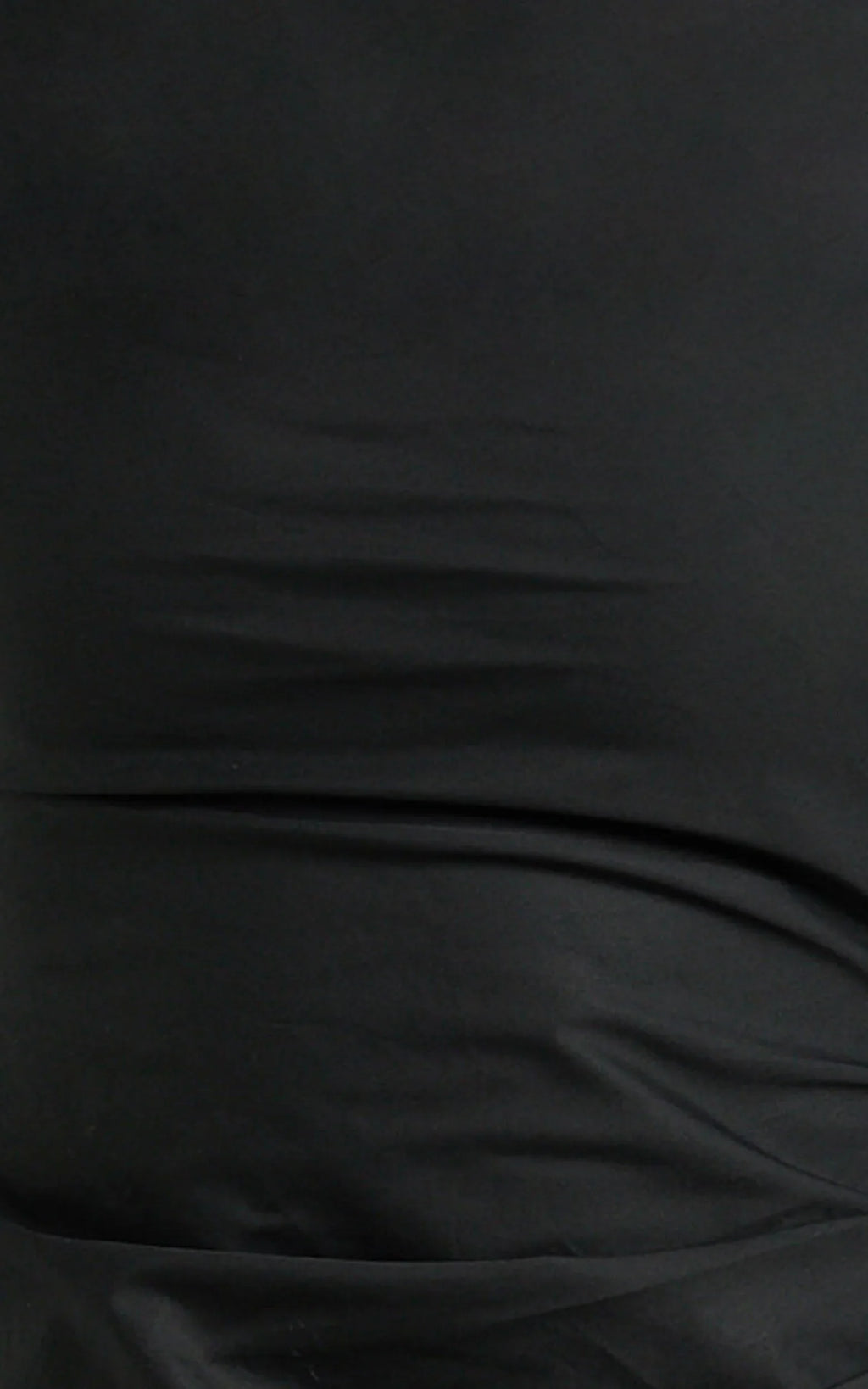 Felicity Mini Dress - Poplin Cowl Halter Gathered Dress in Black
