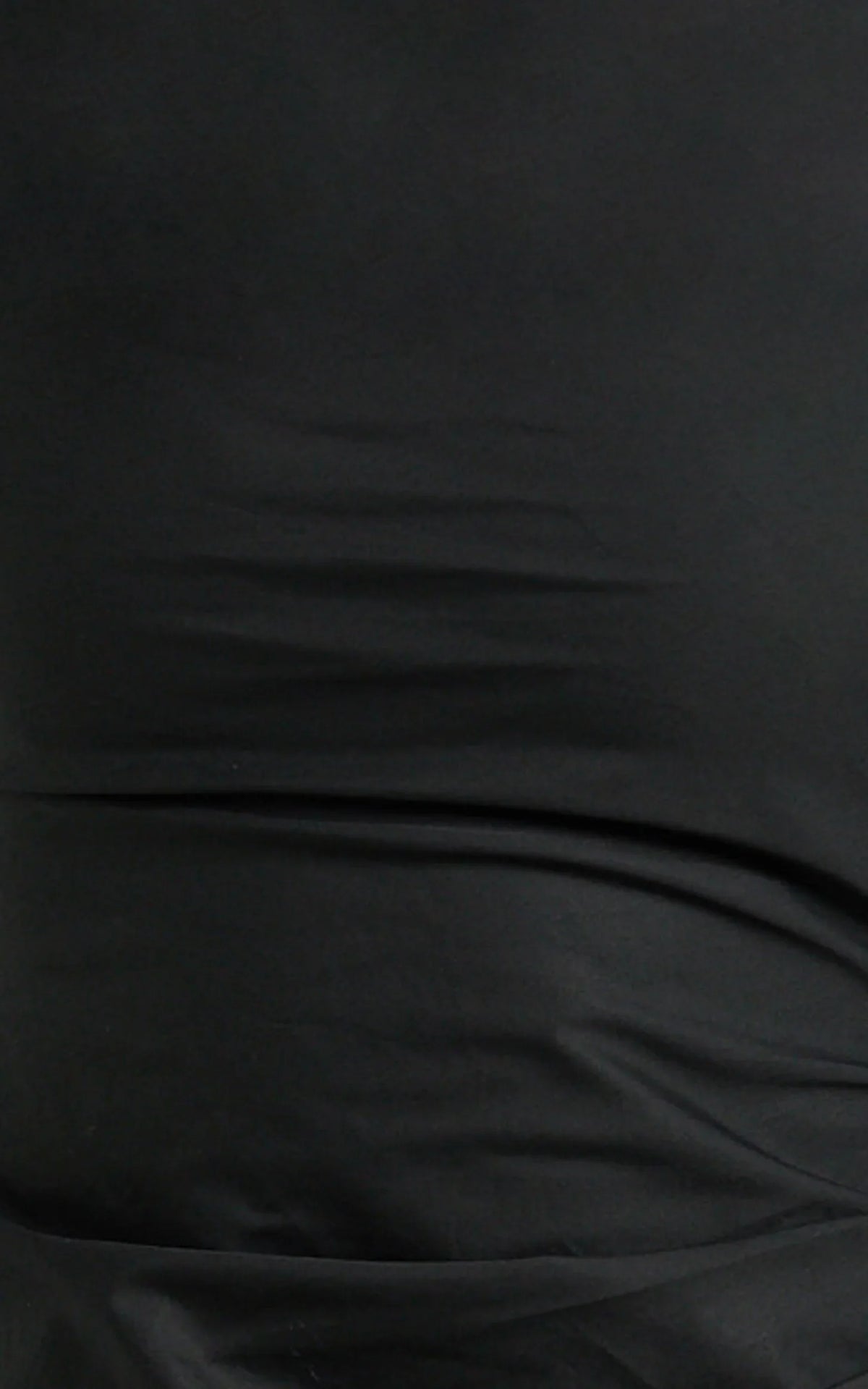 Felicity Mini Dress - Poplin Cowl Halter Gathered Dress in Black
