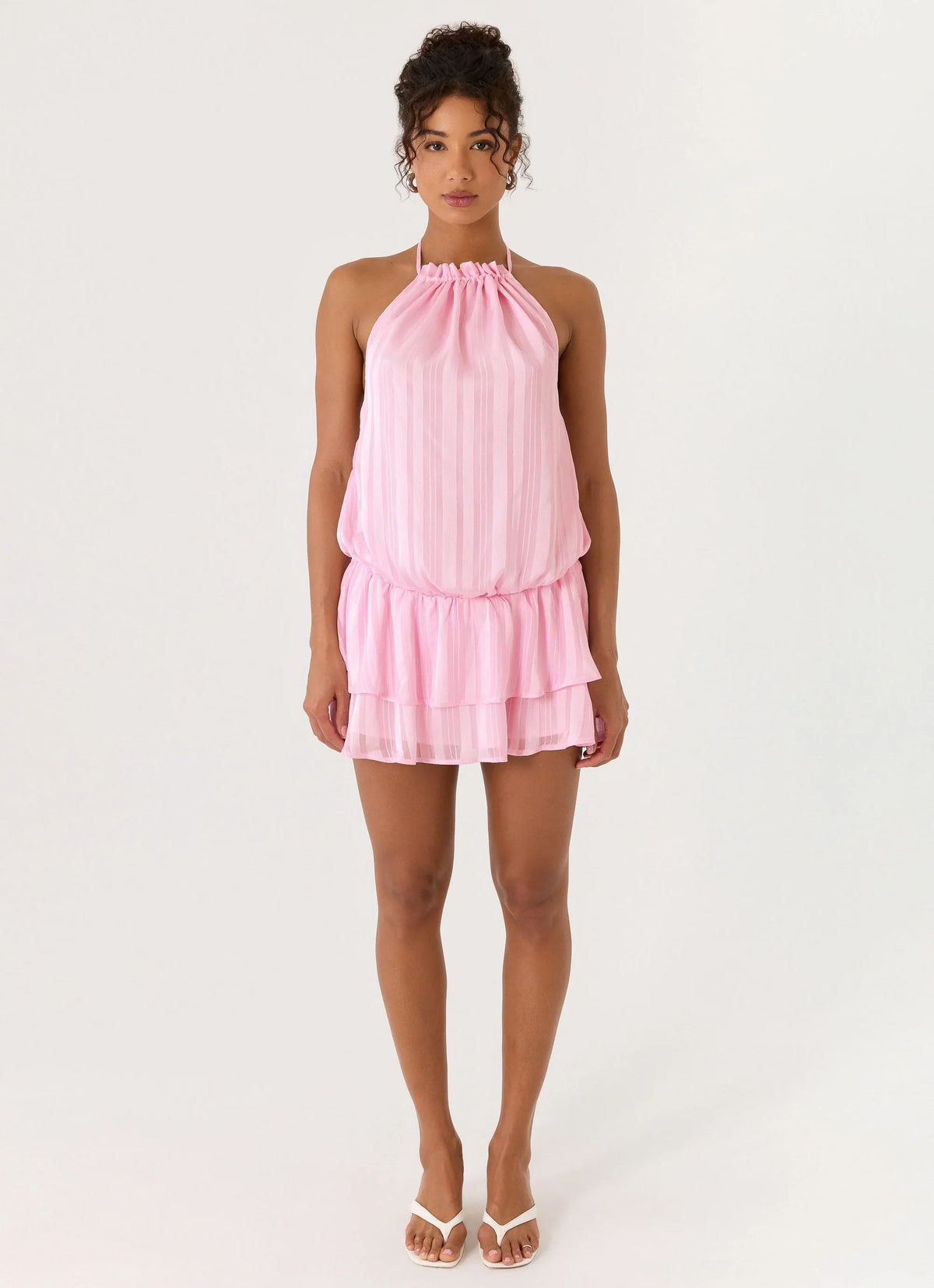 Parade Halter Mini Dress - Pink