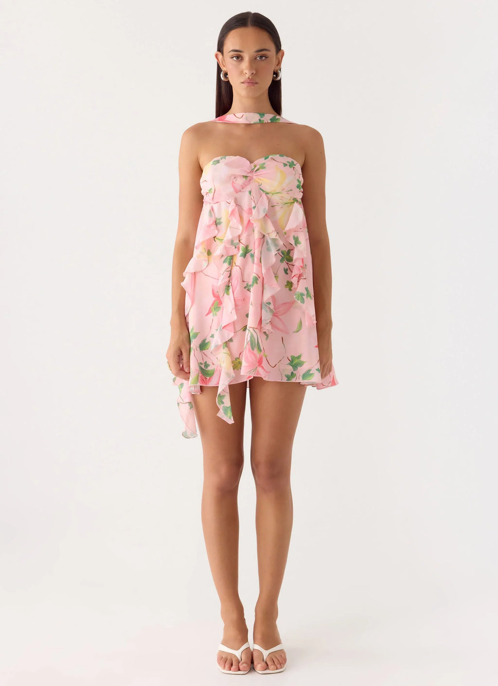 When You Look Mini Dress - Blooming Spring
