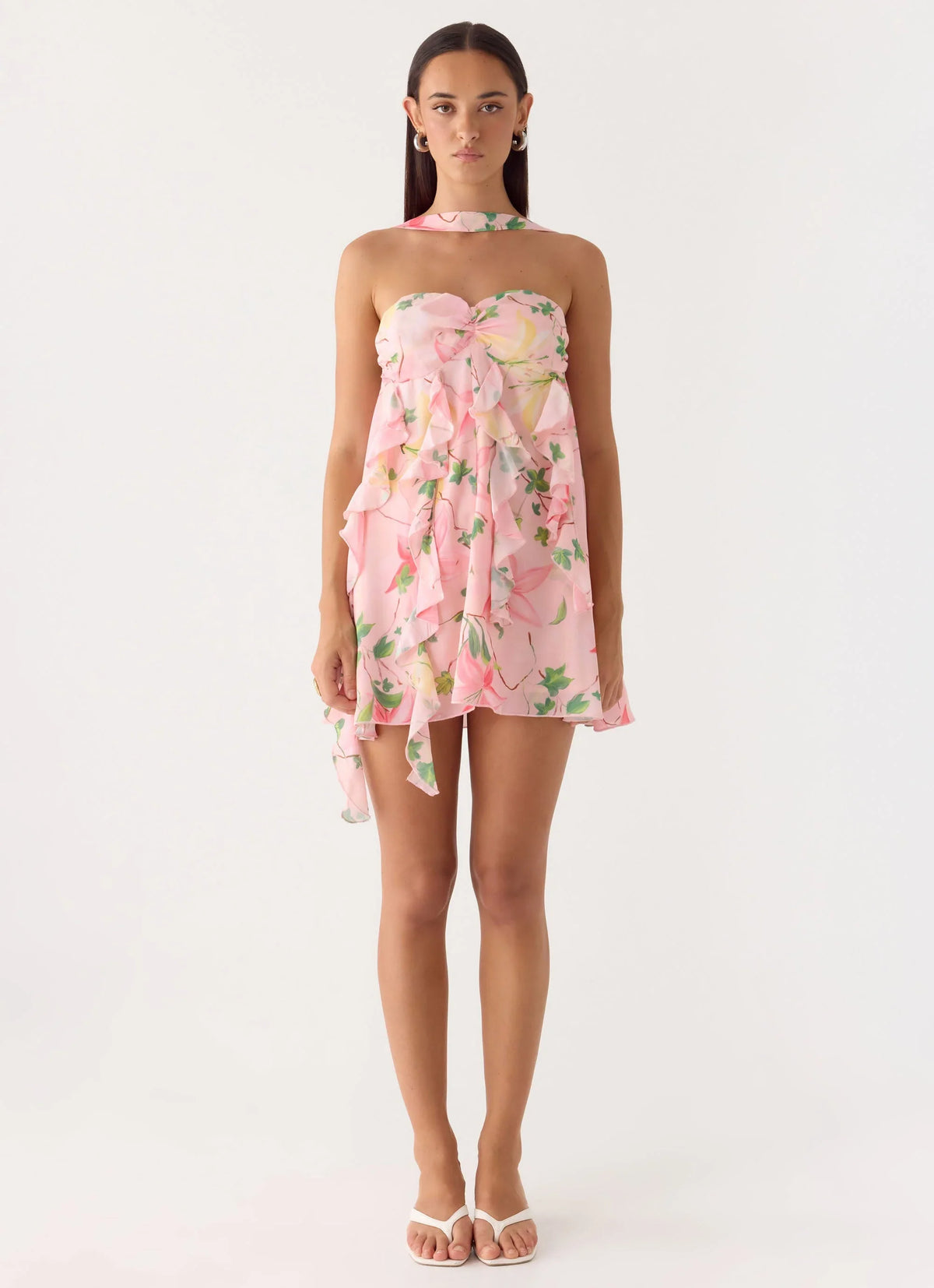 When You Look Mini Dress - Blooming Spring