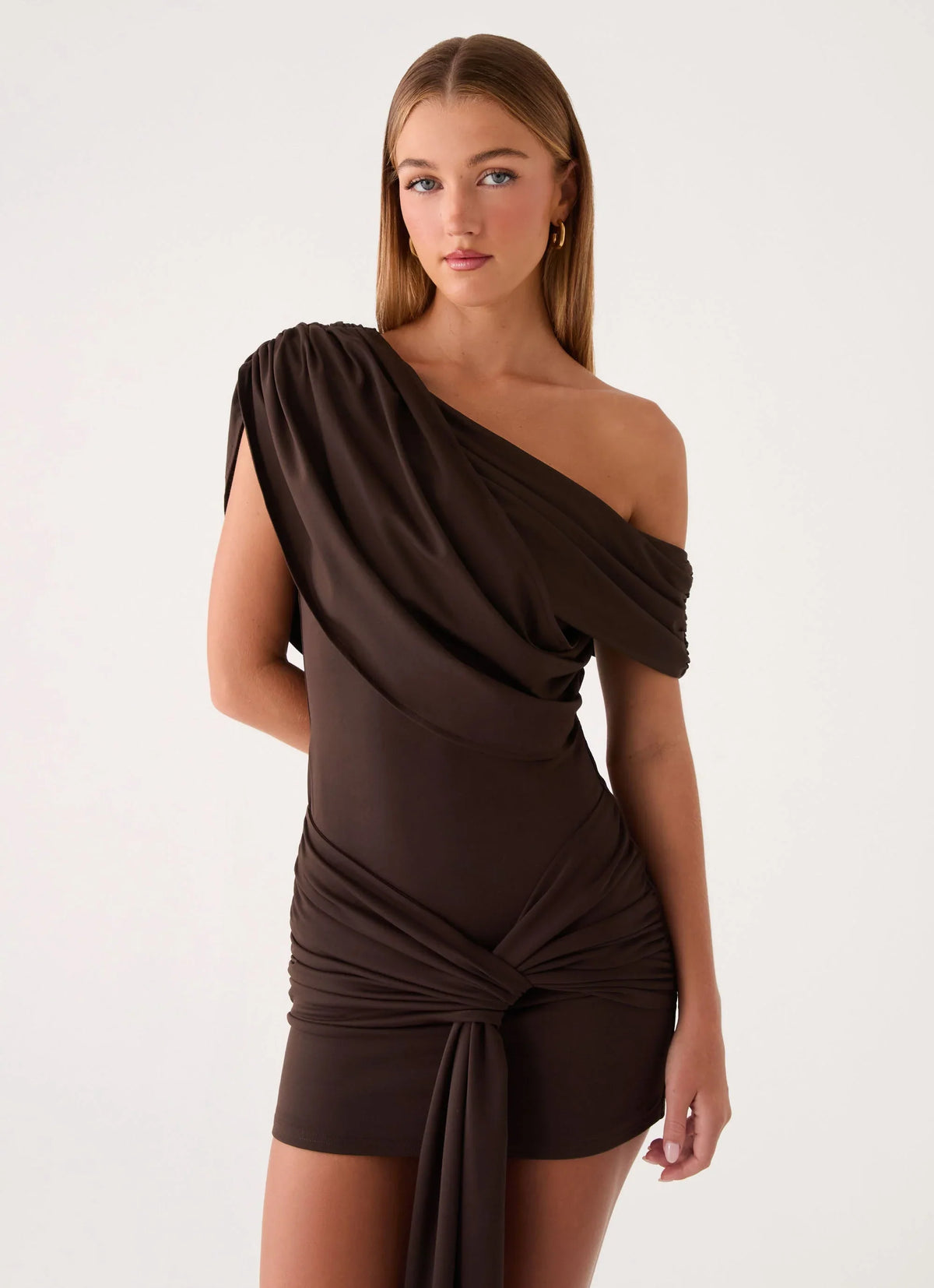 Venissa Mini Dress - Chocolate