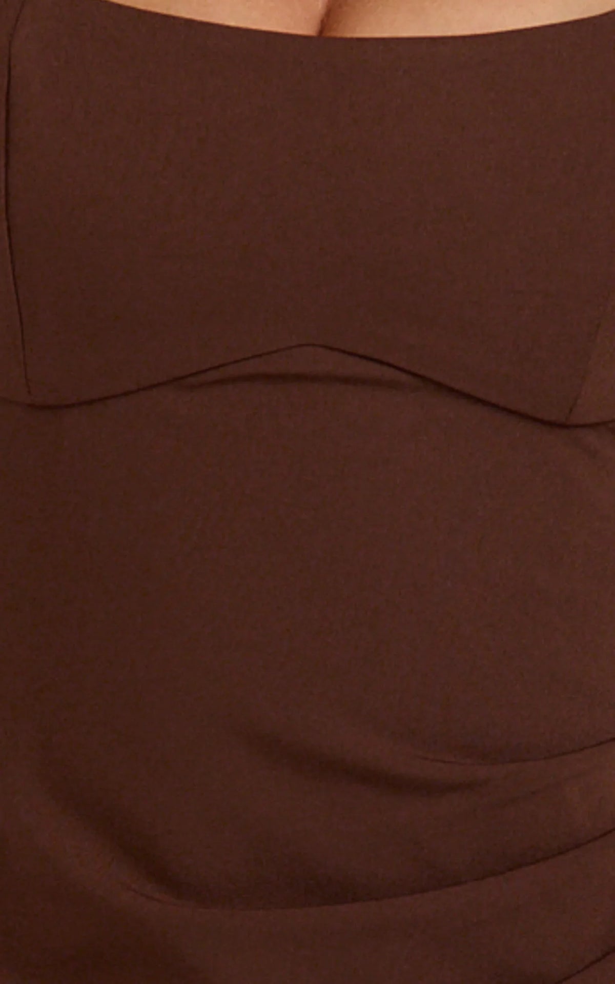 Stormi Mini Dress - Balconette Shaping Fitted Dress in Chocolate