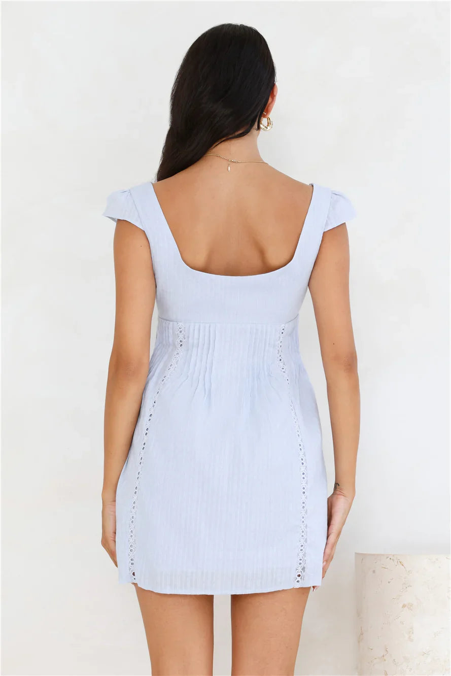 Oak Tree Mini Dress Blue