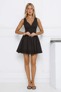 Be Mine Main Embroidered Mini Dress Black