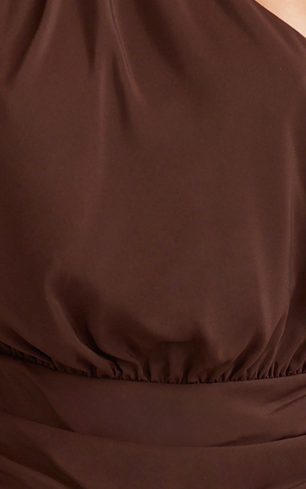 Penelope Mini Dress - Scarf Neck Backless Dress in Chocolate
