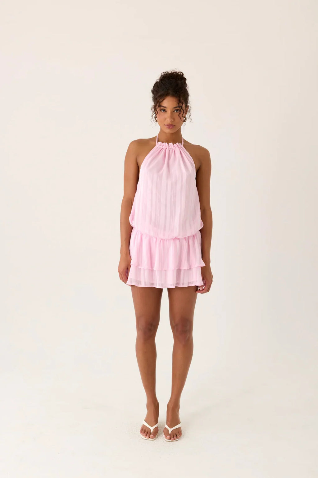 Parade Halter Mini Dress - Pink