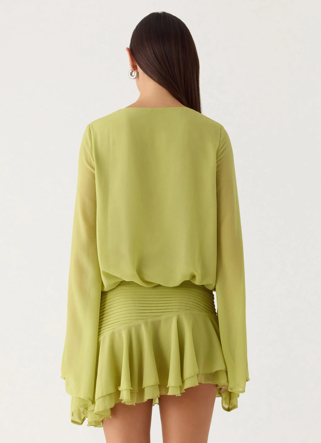 Solo In Soho Mini Dress - Lime
