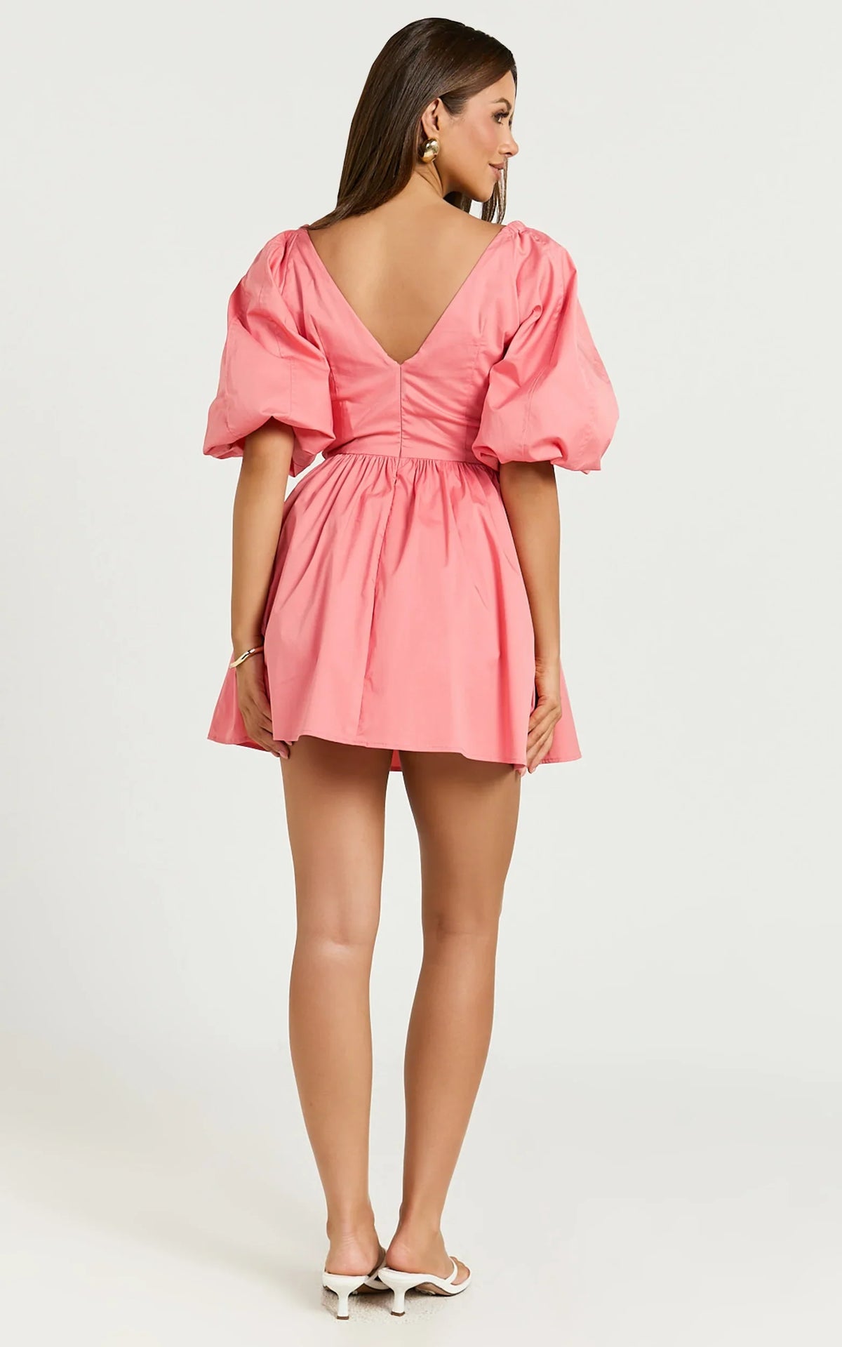Amalie The Label - Ray Long Sleeve Corset Panel Mini Dress - In Berry