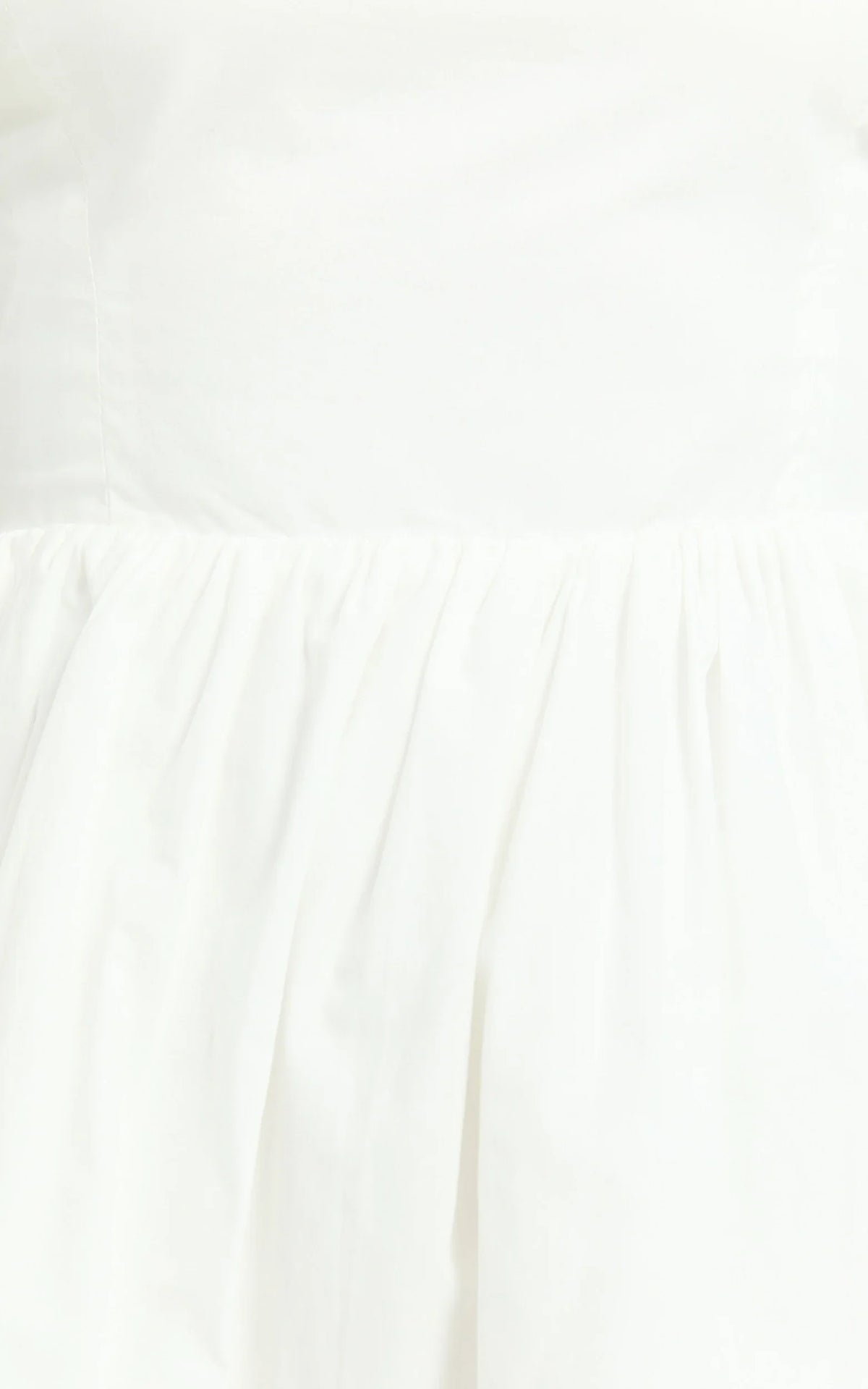 Kimberly Mini Dress - Square Neck Bubble Hem Dress in White